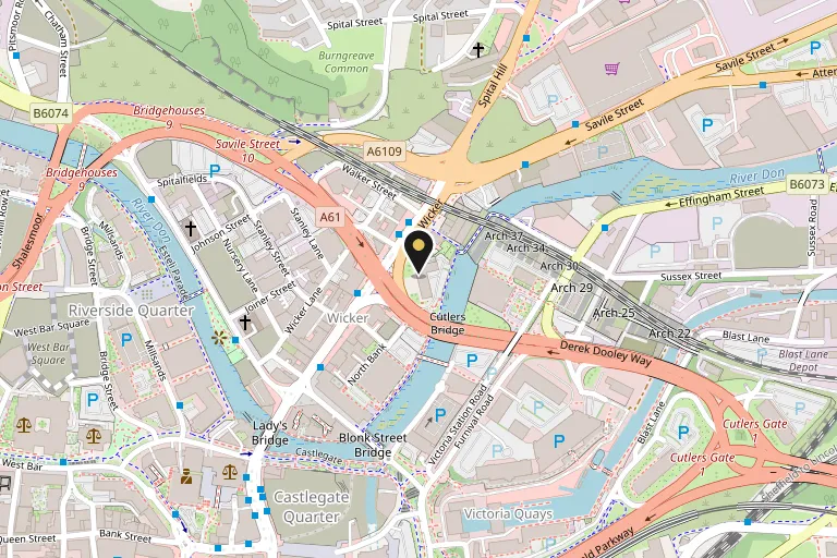 Map showing M&A Signs & Print